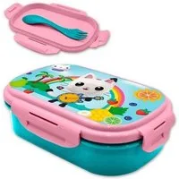 Gabby's Dollhouse Lunchbox Gabby's Dollhouse Lunchbox mit Besteck Bento-Box für Kinder, 100 % Polypropylen, (1-tlg)