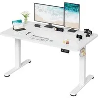 HOMALL Schreibtisch Höhenverstellbar elektrischer Memory-Funktion 100/120/140/160/180cm (Zweistufige Hohenverstellung Ergonomischer Kopfhorerhaken und Kabelhalterung)
