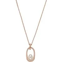 SKAGEN Edelstahlkette Skagen Damen-Kette Edelstahl Kunstperle