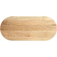 vidaXL Tischplatte Tischplatte 140x60x2 cm Massivholz Eiche Oval (1 St)