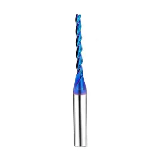 1/4 Inch CNC Router Bit Tapered Flat End Mill 3 Flutes Tungsten Steel Cutter HRC93 Cutting Tool 3.175mm Diameter 31.75mm