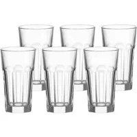 LEONARDO Longdrinkglas Rock Longdrinkgläser 340 ml 6er Set, 6-tlg., Glas