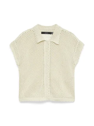 VERO MODA - VMELIANA SL POLONECK CARDIGAN Birch - Gr. - S