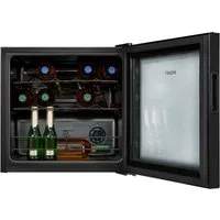 exquisit Weinkühlschrank WS1-12-GT-030G schwarzPV, für 14 Standardflaschen á 0,75l,Für Weinliebhaber - stilvoll & perfekt temperiert für 14 Flaschen