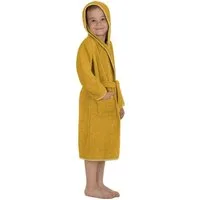 normani Kinderbademantel Frottee Kinderbademantel aus Bio-Baumwolle, Bio-Baumwolle, Kapuze, Bindegürtel, Kapuzenbademantel für Kids