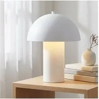 NOWA Tischleuchte, Leuchtmittel nicht inklusive, Tischlampe Beistellleuchte Nachttischlampe Tischleuchte weiß H 26 cm