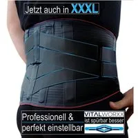 VITALWORXX Rücken Stützgürtel mit Doppelzugsystem - präzise einstellbare Stützwirkung