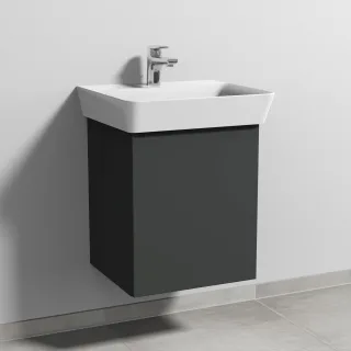 Sanipa 3way Waschtischunterbau zu Ideal Standard Connect Air Cube Waschtisch mit 1 Tür, Graphit-Matt SP6461B