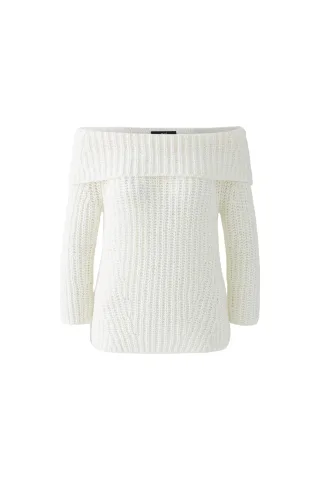 Oui - Pullover Bändchengarn cloud dancer - Gr. - 42