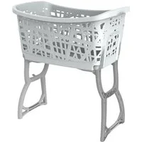 Bischof Wäschekorb, mit Standteilen, Tragegriffen, ergonomische Form