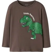 Name It Langarmshirt NMMNEDIN LS NREG TOP BOX PB Baumwolle, regular fit