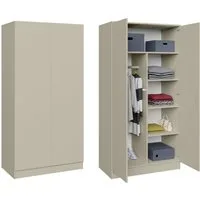 Beautysofa Kleiderschrank Zweitüriger mit Drehtürenschrank LOOK (Breite: 90 cm, Modernes TIP-ON Öffnungssystem (griffloses Öffnen möglich) Erhältlich mit oder ohne Schubladen