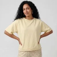 OriginalYou T-Shirt Damen Strand Sweatshirt Baumwoll Shirt Raglan Kurzarm Strand Sweater aus 100% Baumwolle, One Size 36-40 (oversize/klassisch)