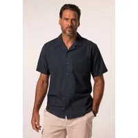 JP1880 Kurzarmhemd Hemd Halbarm Leinenoptik floraler Print Cuba Fit