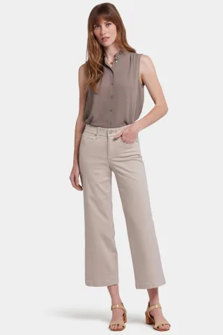 Waist-Match™ Teresa Weite Bein Kniehohe Jeans
