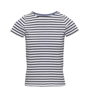 Asquith & Fox - COASTAL kurzärmelige Marinière - Damen (Weiß / Marineblau)