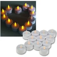 ChiliTec LED-Kerze 12er Set LED Teelichter, flackernde Kerzen elektri, warmweiß