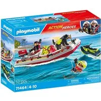 Playmobil® 71464 Feuerwehrboot mit Aqua Scooter Konstruktions-Spielset