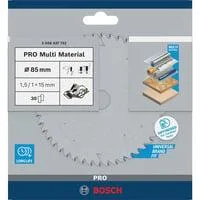 PRO Multi Material Kreissägeblatt, Ø 85mm, 30Z Bohrung 15,875mm, für Akku-Handkreissägen