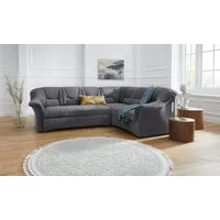 DOMO collection Ecksofa SARAFINA 240x190 cm, auch mit Federkern für mehr Sitzkomfort!, whlw. mit Bettfunktion, elegantes Design, L-Form