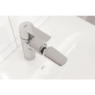 Grohe QuickFix Start Waschtischarmatur 24205003 chrom, M-Size, herausziehbarer Auslauf, Push-Open