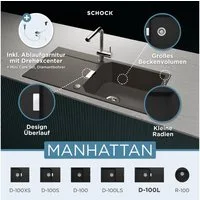 Schock Granitspüle Manhattan D-100L, rechteckig, 100/51 cm