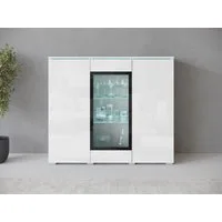 Home affaire Highboard Vera, Highboard mit 4 Türen, 9 Fächern, verglasten Türen
