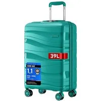 KONO Handgepäck-Trolley Leicht Hartschalenkoffer Reisekoffer mit 4 Rollen und TSA Schloss
