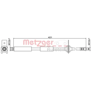 Metzger Bremsschlauch hinten Ford Focus 3