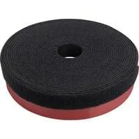 Klettband Kabelmanagement System, Pilzkopfband schwarz, selbstklebendes Pilzkopfband 5 Meter, Flausch und Klettband 10 Meter