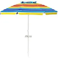 COSTWAY Sonnenschirm Gartenschirm, LxB: 220,00x220,00 cm, mit Verankerung