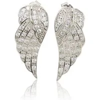 SCHEPPE SCHMUCK Ohrstecker-Set Engelsrufer - Flügel - 925 Sterling Silber - 62 Cubic Zirkonia Steine (2-tlg)
