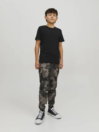 JACK&JONES - JJEORGANIC BASIC TEE SS O-NECK NOOS JNR black - Gr. - 176
