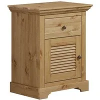 OTTO home Nachtkommode Rauna, Landhausstil, edles Design mit Lamellen und Kassetten, 2 Farben (B/H/T 56/69/39cm), FSC® zertifiziertes Kieferholz, massive Qualität mit viel Stauraum