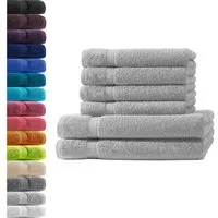 Hometex Premium Textiles Handtuch in Premium Qualität 500 g/m², Feinster Frottier-Stoff 100% Baumwolle, 2x Duschtuch + 4x Handtuch, weich, saugfähig, extra schwer & flauschig