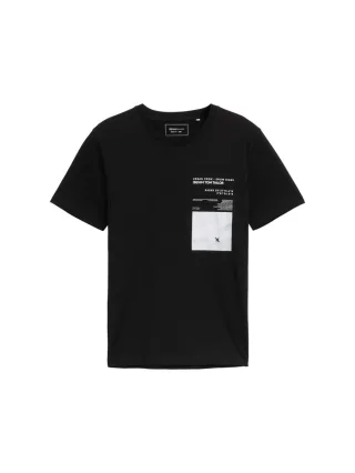 TOM TAILOR Denim - T-Shirt mit Foto-Print schwarz - Gr. - M