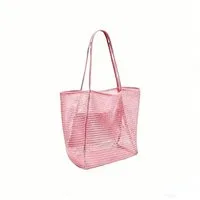 Blusmart Strandtasche Strandtasche aus Netzgewebe für den Sommer (Großes Fassungsvermögen, Aufbewahrungstasche für Kinderbadebekleidung und -ausrüstung), Leicht zu tragen