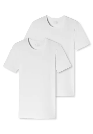 SCHIESSER - 2PACK T-shirt weiss - Gr. - 4