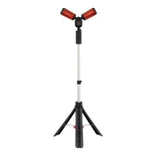 LED Strahler | AccuLux | WL 6000 | IP 65 | 2 x 25 W | Dreibein-Stativ | robust | kompakt | variabel drehbar | bis 2,24 m ausziehbar | Arbeitsleuchte
