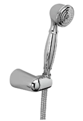 Herzbach Living Spa Wannenset classic, ABS Halter Handbrause chrom-Gold, 11.512300.1.02 11.512300.1.02