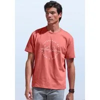 John Devin T-Shirt Rundhalsshirt mit Print aus reiner Baumwolle