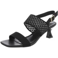 Ital-Design Damen Sandale mit Absatz und Fersenriemen Sandalette (91742692) Pfennig-/Stilettoabsatz Sandalen & Sandaletten in Schwarz