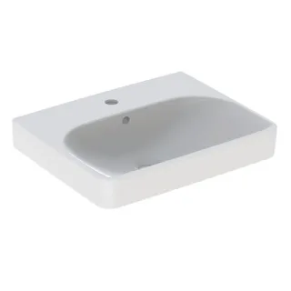Geberit Smyle Square Waschtisch, 55x44cm mit Hahnloch, mit Überlauf, 500259011 500259011