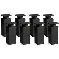 sossai® Möbelfuß Design-Möbelfüße, 4er & 8er Set, höhenverstellbar MFV1, Farbe: Schwar, (8-St), Farbe: Schwarzmatt