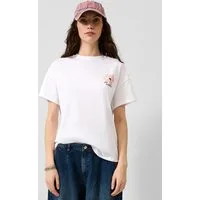 QS Kurzarmshirt T-Shirt Baumwollshirt mit Rücken- und Frontprint