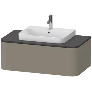 Duravit Happy D.2 Plus Konsolenwaschtischunterbau wandhängend Stein Grau Seidenmatt 1000x550x354 mm  HP494109292
