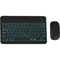 BBG RGB Bluetooth Tastatur mit Maus Set, Kabellos, Wiederaufladbar Ultra-Slim-Bluetooth-Tastatur (Leise Beleuchtet, Multi-Device)