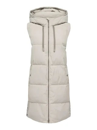 JDY - JDYBLAIR LONG HOOD WAISTCOAT OTW NOOS Silver Lining - Gr. - XS