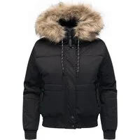 Ragwear Winterjacke Deluxia YOUMODO modische Damen Bomberjacke mit Kunstfell