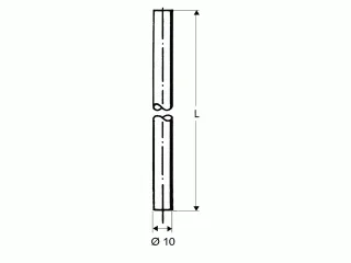 Schell Kupferrohr glatt d:10mm 300mm chrom 487080699